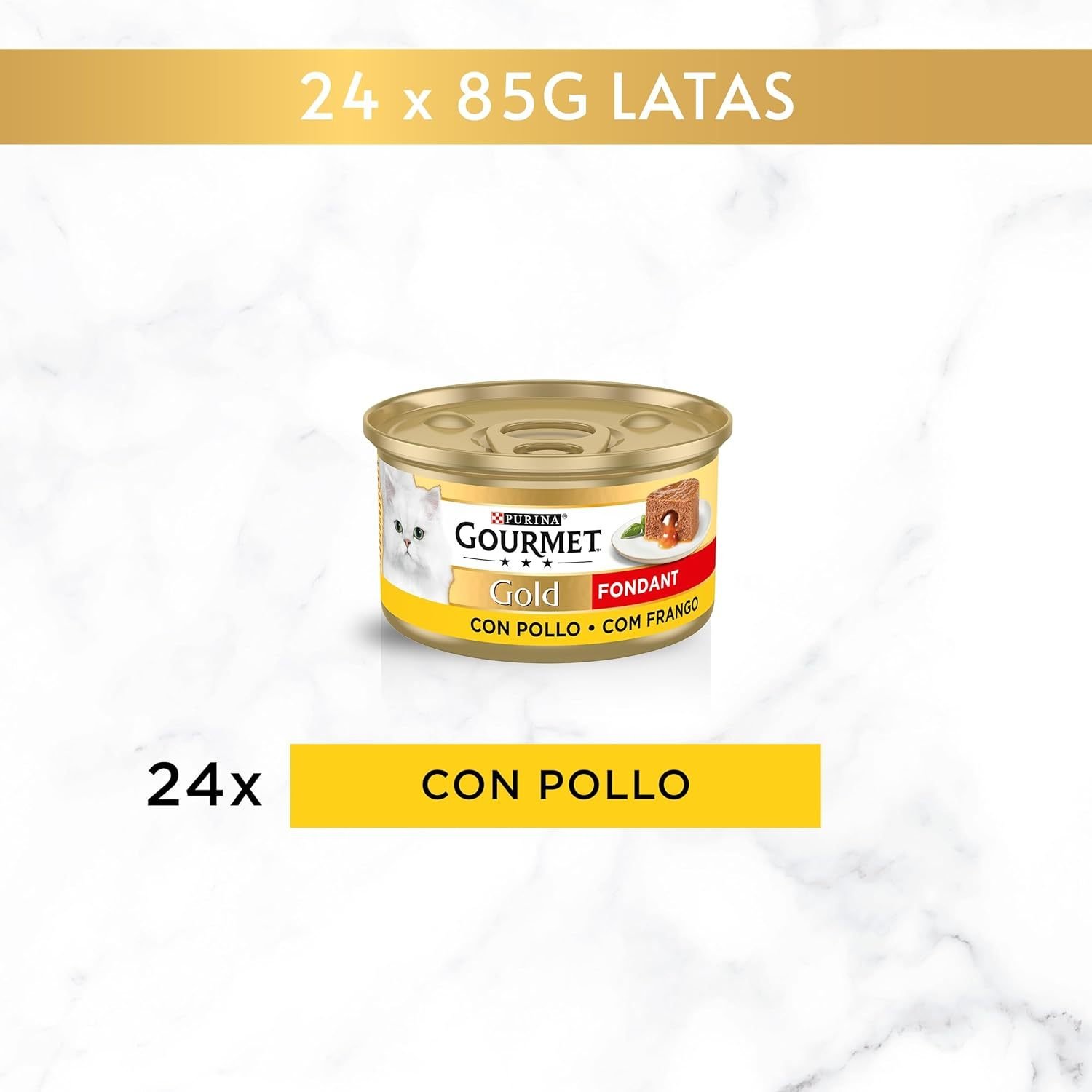 GOURMET Fondant Doré, Nourriture Humide pour Chats Adultes, Mousse avec Sauce, Pack de 24 Boîtes de 85g – Image 7