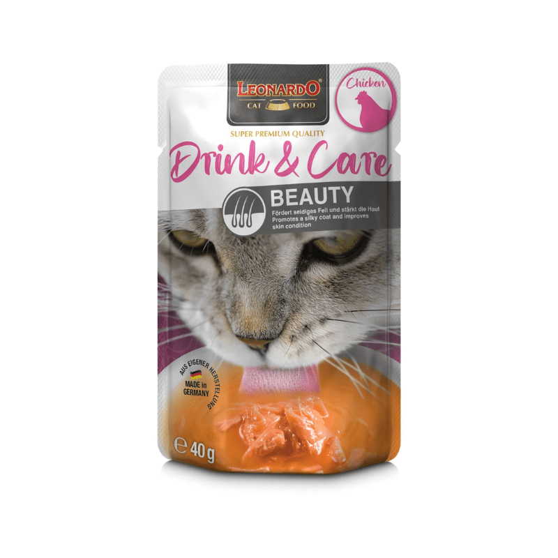 Pack de 20x40g - Sachets de Soupe de Poulet Leonardo Drink & Care pour Chats - Nourriture Complémentaire pour Chats Adultes - Favorise l'Apport de Liquides et la Santé des Voies Urinaires – Image 7