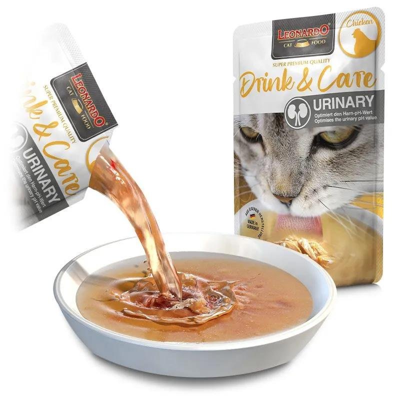Pack de 20x40g - Sachets de Soupe de Poulet Leonardo Drink & Care pour Chats - Nourriture Complémentaire pour Chats Adultes - Favorise l'Apport de Liquides et la Santé des Voies Urinaires – Image 3