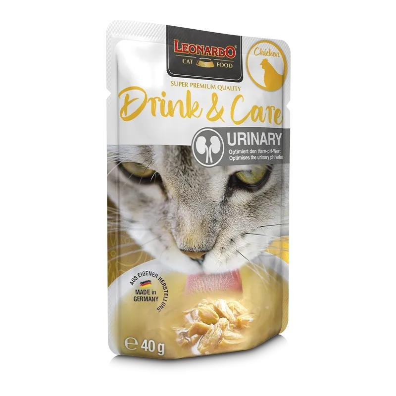 Pack de 20x40g - Sachets de Soupe de Poulet Leonardo Drink & Care pour Chats - Nourriture Complémentaire pour Chats Adultes - Favorise l'Apport de Liquides et la Santé des Voies Urinaires – Image 2